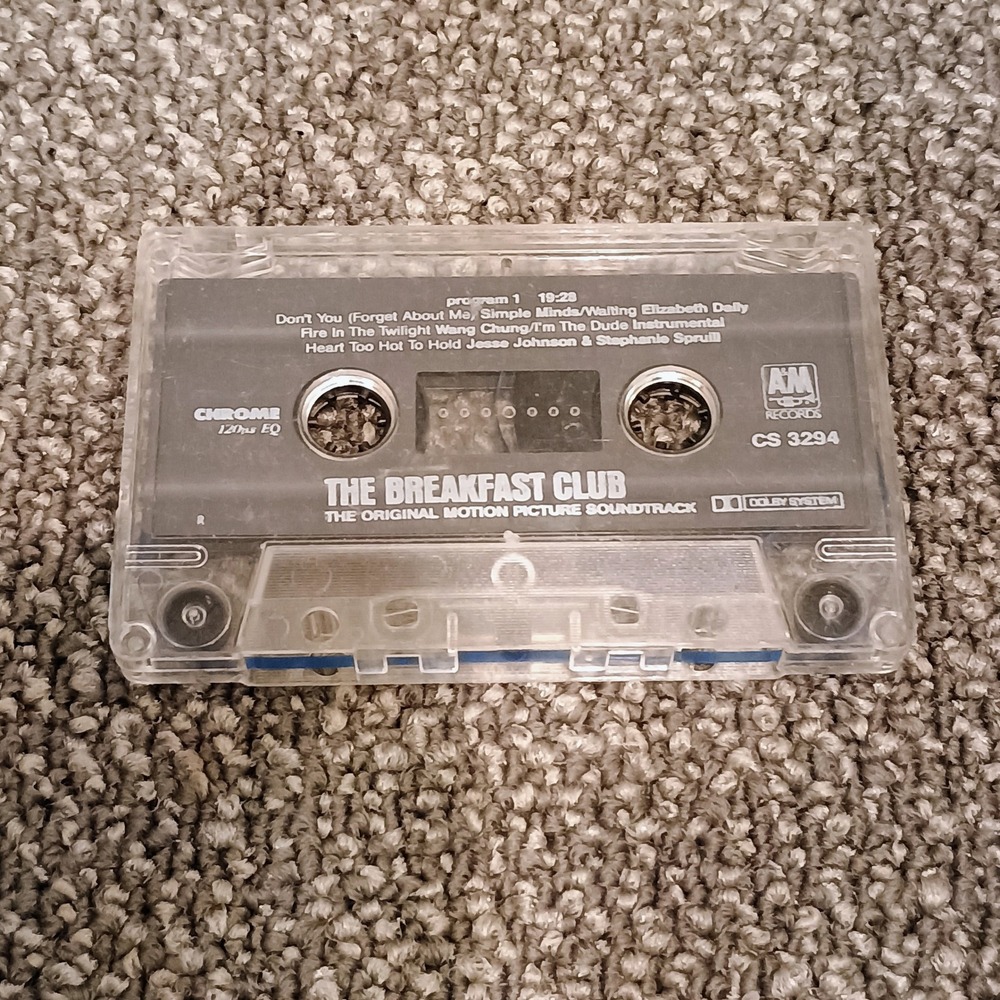 The Breakfast Club Original Motion Picture Soundtrack Cassette Tape A&M CS 3294 - Picture 3 of 3